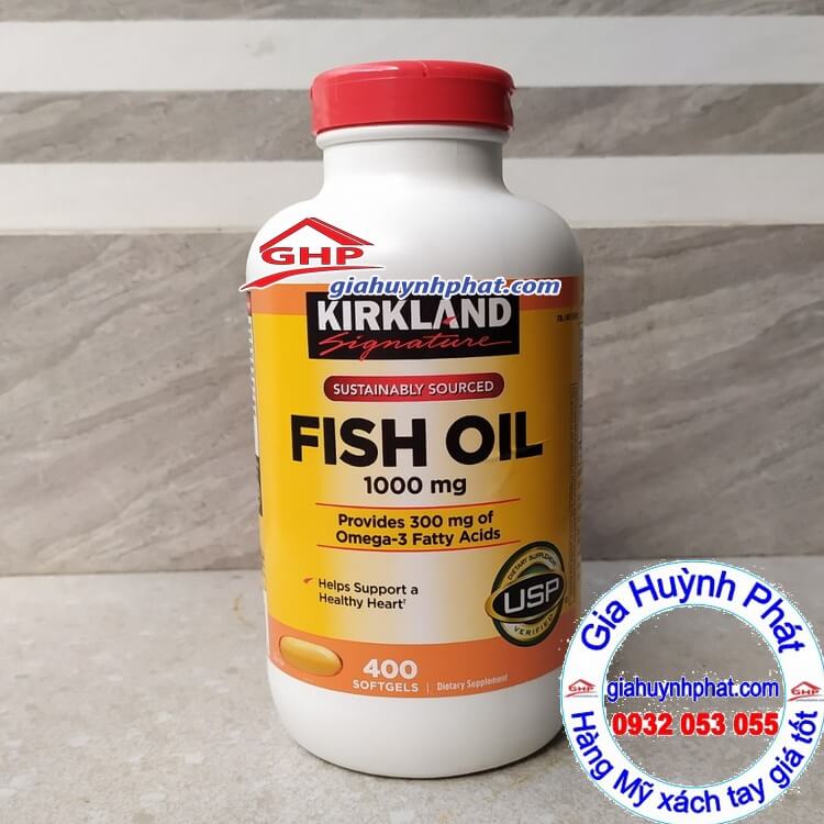 Dầu cá Kirkland fish oil hàng Mỹ xách tay giahuynhphat.com