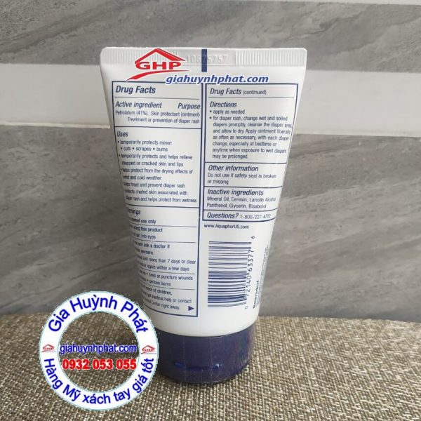 Thành phần kem hăm tã Aquaphor giahuynhphat.com