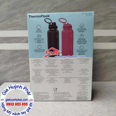 Bình giữ nhiệt Thermoflask màu đen - hồng tím