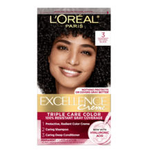 Thuốc Nhuộm Tóc Loreal Excellence Creme 3 Natural Black Màu Đen Từ Mỹ