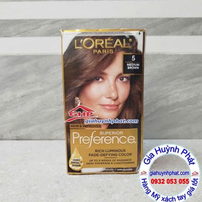Thuốc nhuộm tóc Loreal 5 Medium brown giahuynhphat.com