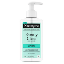 Sữa Rửa Mặt Gel Neutrogena Evenly Clear Acne Cleanser Hàng Từ Mỹ