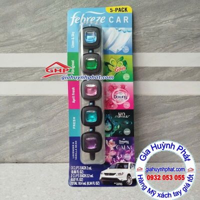Vỉ  nước hoa xe hơi Febreze 5 mùi 